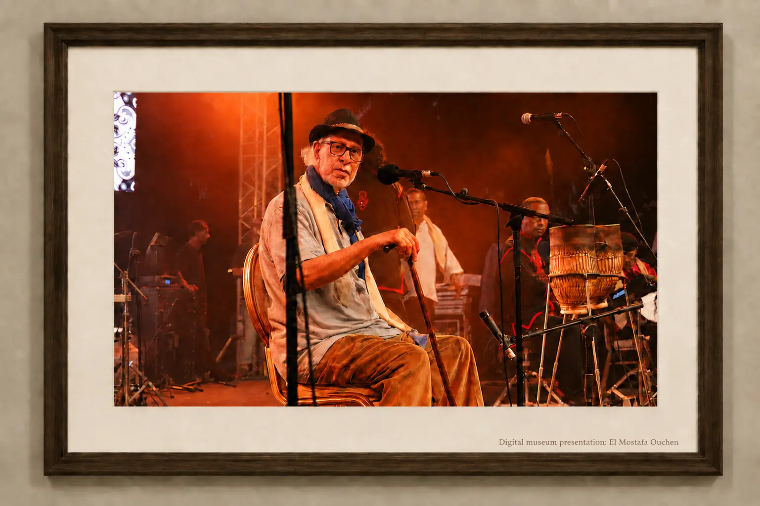 Omar Sayed performing on stage