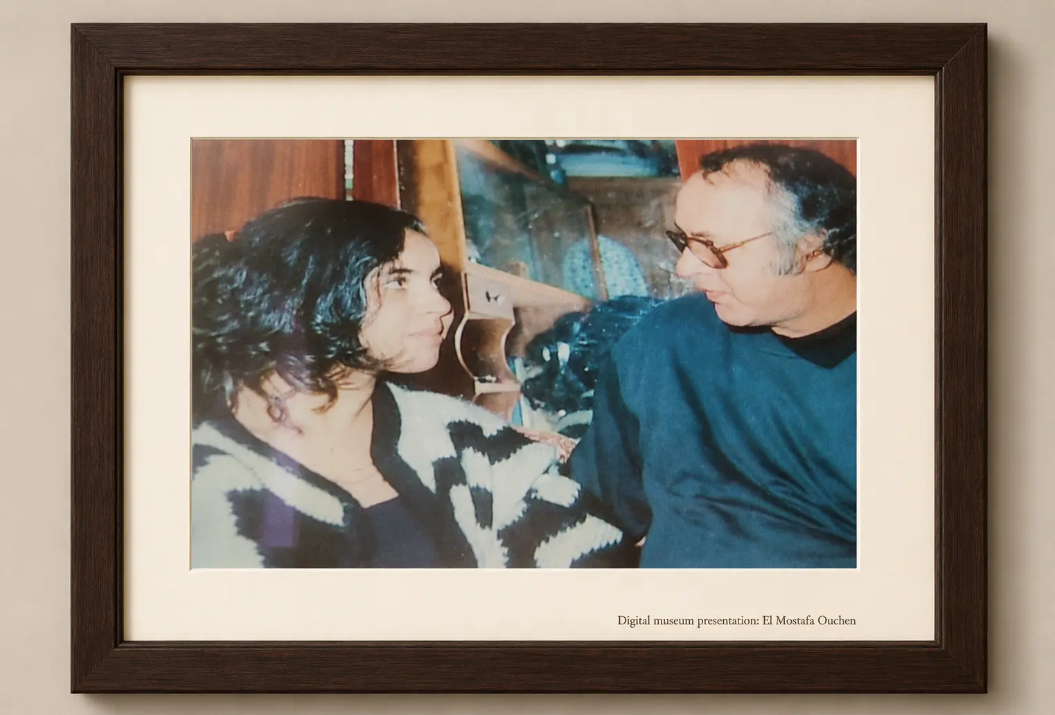 Omar Sayed in conversation with a younger companion