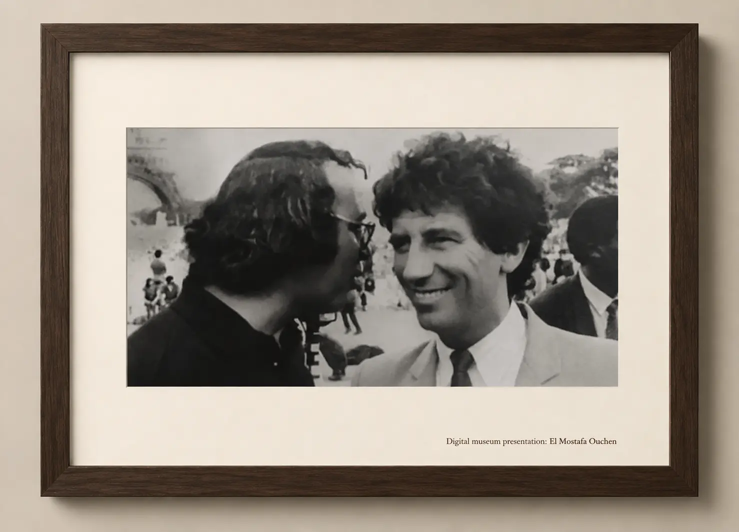Black-and-white archival conversation