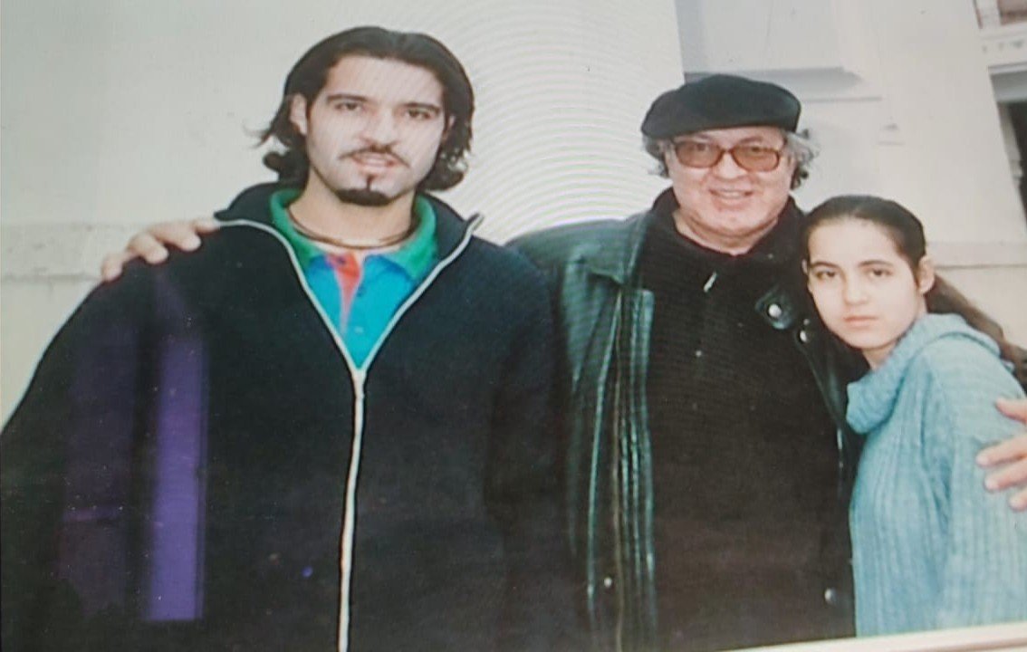 Omar Sayed with adult Hicham and Siham